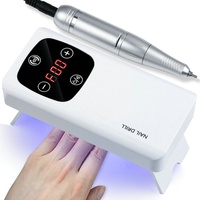 Kit portable rechargeable de lime à ongles et lampe UV/LED pour le dépose, le polissage et le lustrage des vernis à ongles, modèle V3