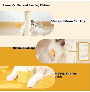 Luxuriöser Katzenbaum Klettergerüst Sisal Holzkratzbaum Süßer Blumen-Typ für Kleine und Große Katzen Perfekter Haustier-Katzenbaum Weihnachten - Product Image 5