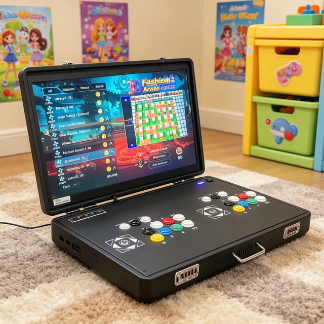 Dual Joystick Pandora Box Arcade Machine Foldable Portable Console With Built-in Screen All in One English Version Game