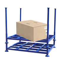 Carter Rack de stockage en acier robuste Usine Vente en gros Conteneur métallique Cage Palette Pneus Supports empilables et détachables