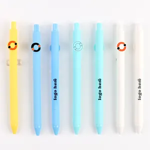 Шариковая ручка с логотипом на заказ, однотонная Шариковая ручка для студентов, рекламный подарок, пластиковая шариковая ручка