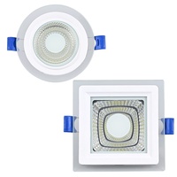 Petit plafonnier moderne 6W LED Cob en aluminium Spot encastré Downlight pour la maison, l'hôtel, le bureau, design carré à indice élevé IP33