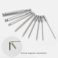 Tournevis Torx en acier de qualité industrielle TOOLJOY, embout hexagonal de 1/4 ", T6-T40, pointe magnétique pour perceuses électriques