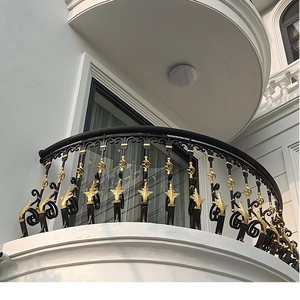 Rampe en fer forgé élégante et personnalisée, design moderne pour intérieur et extérieur, pour balcon, escalier, terrasse, villa, styles Juliette TTD - Product Image 3