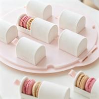 Boîtes d'emballage personnalisées pour macarons, en carton blanc, pour chocolats et dattes, boîte de luxe faite à la main avec tiroirs, boîte cadeau pour desserts de l'Aïd