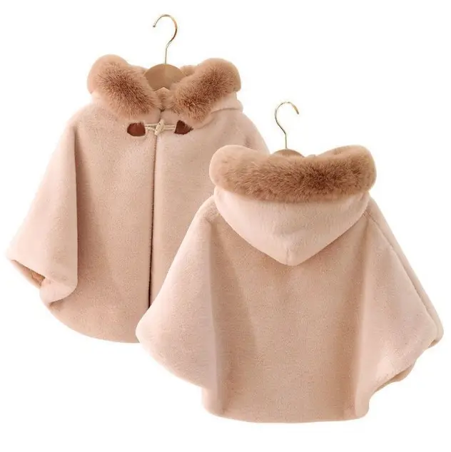 सर्दियों नई डिजाइन गर्म बेच फैंसी ऊन प्यारा बच्चा लड़की कपड़े सर्दियों गर्म Hooded कोट बच्चों सर्दियों कोट के साथ मखमल
