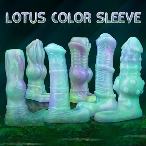 Dispositivo Masculino para Alargamiento de Pene con Anillo de Bloqueo de Semen, Dildo Hueco, Condón, para Coqueteo y Orgasmo, Diseño Lobo - Product Image 5