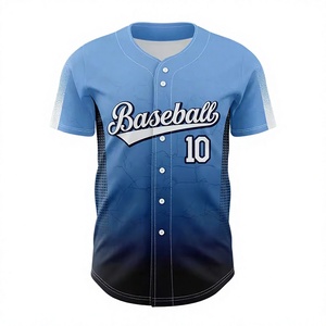 En stock Ropa deportiva Hombres Jersey de béisbol Material de alta calidad Medias mangas Cómodo Hombres Jersey de béisbol - Product Image 2