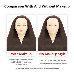 Best Quality Synthetic Fiber Hair Doll <strong>Styling</strong> <strong>Head</strong> Mannequin Cosmetology Braiding Training Manikin <strong>Head</strong> - Product Image 4