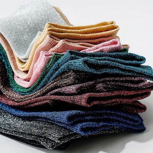 Glitter Shiny <strong>Socks</strong> for Women Retro Loose <strong>Socks</strong> Short Tube Crew <strong>Socks</strong> - Product Image 1