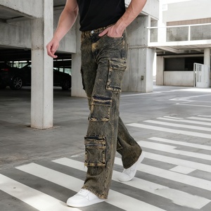 Nouveau style 2025 – Pantalon cargo décontracté pour homme – Vente chaude – Multi-poches – Tissé tricoté – Lavage clair - Product Image 3