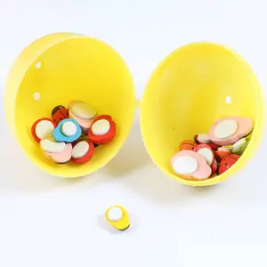 Plastic easter eggs with Hinge Bulk Colorful egg shell model plastic toys Easter Hunt