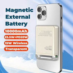 Banco de energía EONLINE para <span class=keywords><strong>IPhone</strong></span> 14 <span class=keywords><strong>13</strong></span> cargador inalámbrico 10000mAh batería transparente portátil 22,5 W cargador rápido linterna LED - Product Image 2