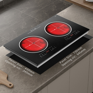 Cuisinière à induction <span class=keywords><strong>2500W</strong></span> à double <span class=keywords><strong>cuisson</strong></span> intégrée 110V 2 brûleurs Table <span class=keywords><strong>de</strong></span> <span class=keywords><strong>cuisson</strong></span> à induction pour maison voiture hôtel garage panneau en céramique verre gaz - Product Image 6