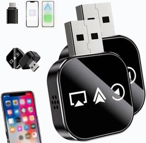 3-Trong-1 Có Dây Để Không Dây Carplay Adapter Không Dây Android Auto Dongle Mini Plug & Play Xe Đa Phương Tiện <span class=keywords><strong>USB</strong></span>-A/Loại C Xe Chuyển Đổi - Product Image 1