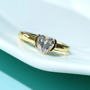 Anello con Cornice a Cuore per Donne, Elegante Gioiello da Dito alla Moda - Product Image 6