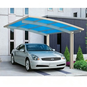 Abri de voiture extérieur en aluminium avec toit en polycarbonate, auvent de protection solaire pour parking extérieur - Product Image 6