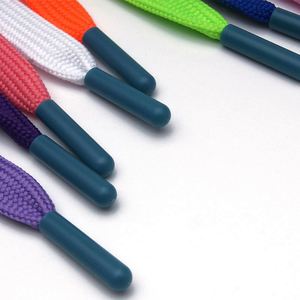 Custom Round Hoodie Drawcord <b>Lace</b> Braided Cotton Polyester Rope Tipped Hoodie Drawstring with Metal Silicone Trip - Product Image 2