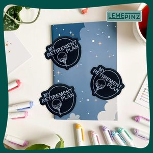 Patch de golf « Mon Plan de Retraite » de 3 pouces, thermocollant, brodé, pour chapeaux, vêtements, sacs à dos, jeans - Product Image 2