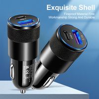 Chargeur de voiture USB mini 15W, charge rapide 3.1A, type-C PD 3.0, adaptateur de voiture électrique portable pour les voyages