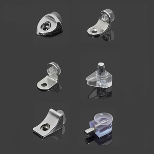 फर्नीचर हार्डवेयर जस्ता धारक भारी शुल्क धातु ब्रैकेट शेल्फ समर्थन 90 डिग्री पानी की कल लकड़ी फर्नीचर ग्लास क्लैंप करने के लिए फिटिंग - Product Image 3