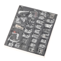 YUKK # Kit de 3 pieds presseurs en fer argenté de haute qualité pour machine à coudre domestique, pour tressage, point invisible et reprise de tissu