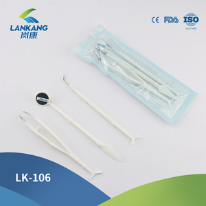 ชุดอุปกรณ์ทันตกรรมแบบใช้แล้วทิ้ง LK-106 พร้อมกระจก ปากคีบ และแหนบ สำหรับผู้ใหญ่ สีขาว ได้รับการรับรองมาตรฐาน CE คู่มือการใช้งาน - Product Image 3