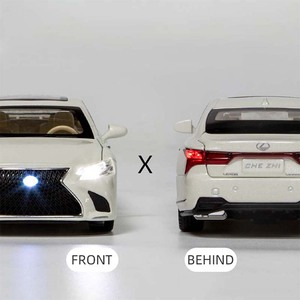 Modèle de voiture de berline en métal moulé sous pression 1:32 avec son et lumière, batterie au lithium 110V, jouet pour enfant, cadeau - Product Image 2