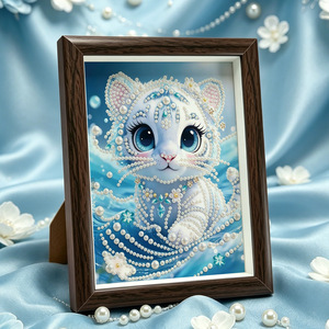 <span class=keywords><strong>Peinture</strong></span> Diamant Encadrée en Gros, 12 Signes du Zodiaque, Animaux Mignons, Art Diamant Spécial, Ornement de Bureau, Kit de Bricolage Fait Main - Product Image 3