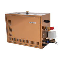 Générateur de vapeur électrique de luxe Rose 7 kW doré avec vidange automatique et affichage numérique pour cabine de douche vapeur et projets de bien-être