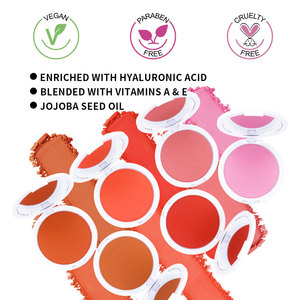 แป้งบลัชออนทรงสี่เหลี่ยมบรรจุแก้มมอคค์บลัชออนแบบเม็ดสีสูงติดโลโก้ของคุณเองได้ตามต้องการ - Product Image 5