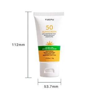 天然面部美白保湿SPF50 + 紫外线防晒防水抗氧化防晒身体面部50g防晒乳液