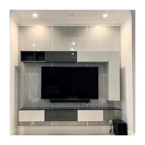 Moderno centro di intrattenimento TV Cabinet per 80 "TV doppio supporto di memorizzazione Console da tavolo con Drop Down porta per <span class=keywords><strong>soggiorno</strong></span> - Product Image 2