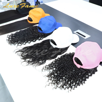 Parrucca con Cappuccio in Capelli Vergini Brasiliani per Donne, Densità 150%, Capelli Ricci
