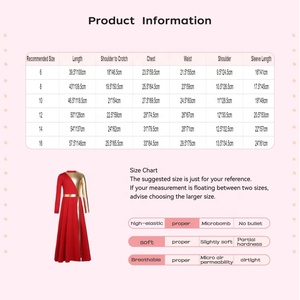 Costume de danse de louange métallique pour filles de 6 à 16 ans, robe de chorale d'église et leggings pour spectacles sur scène, idéal pour la danse de salon et la danse latine. - Product Image 6