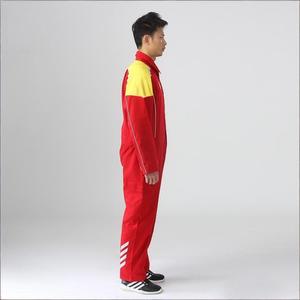 Tuta da Lavoro per Uomo |   Tuta di Sicurezza Resistente all'Usura Bicolore Rosso-Giallo per Stazioni di Servizio, Riparazioni Auto e Soccorso d'Emergenza - Product Image 2