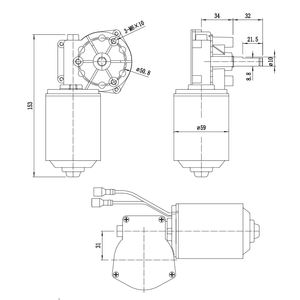 JW5975 전문가용 <span class=keywords><strong>DC</strong></span> 24V 브러시 웜 기어박스 모터 196RPM 44.19W 보트 팬 스마트 홈 및 자동화 기기용 - Product Image 5
