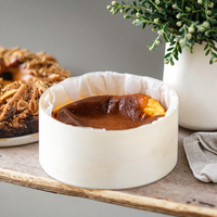 Boîte en bois de peuplier écologique pour gâteau basque, de forme ronde, idéale pour la pâtisserie et les décorations de fêtes et de mariages
