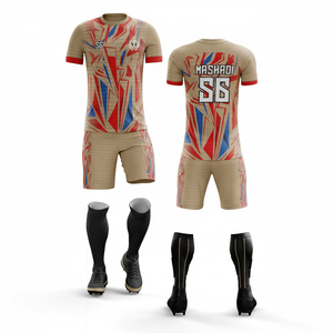 เสื้อฟุตบอลแบบแห้งเร็วผ้าระบายอากาศได้ดีเสื้อฟุตบอลเสื้อเจอร์ซีย์พิมพ์ลายทีมสโมสร - Product Image 1