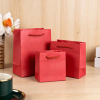 Sac fourre-tout rectangulaire uni pour bijoux avec poignée en corde, emballage personnalisé exquis pour accessoires, sac cadeau de qualité supérieure