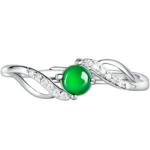 Natural Jadeite <b>Ring</b> S925 Silver Inlaid Fashion Simplicity Women's Jewelry Adjustable <b>Ring</b> Gift of Appraisal Certificate D895 - Product Image 1