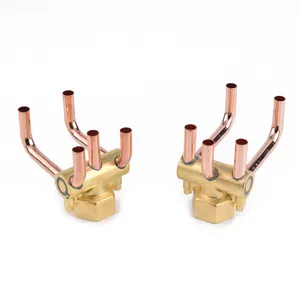 2 agujeros especial no estándar de cobre de latón de vapor de agua distribuidor aire acondicionado