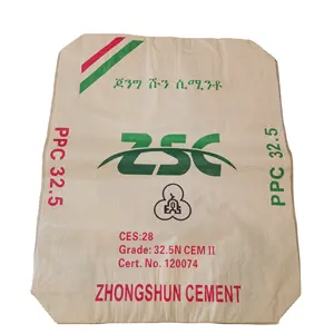 China Factory Laminated Block Bottom PP Valve Cement Bag Sacks 25kg 40kg 50kg For Mortar Putty Carbon Building material