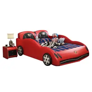 Modern çocuk çocuklar kral yarış araba yatağı