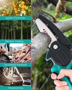 Mini-tronçonneuse sans fil rechargeable à batterie lithium 21V 4/6 pouces pour usage industriel et bricolage, pour l'élagage des arbres et la coupe du bois - Product Image 2