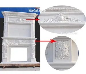브랜드 새로운 대리석 홈 장식 벽난로 벽난로 천연 대리석 순수 수제 조각 벽난로 판매