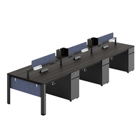 Bureau de travail moderne convertible et extensible pour deux personnes, en bois, avec chaise, combinaison modulaire pour employés