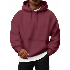 Sweat à capuche surdimensionné en coton 500 g/m² avec logo personnalisé, sweat à capuche et sweat-shirts de haute qualité, épais et embossés pour hommes - Product Image 1