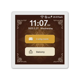 Haute qualité Tuya domotique intelligente 1/2/3/4 Gang interrupteur de rideau plein écran <span class=keywords><strong>changement</strong></span> interrupteur nom et icône Smart Life Zigbee - Product Image 6