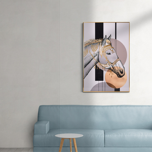 Hotel moderno Ufficio Decorazione di Arte Del Diamante Da Parete Cavallo 3D Animale Pittura <span class=keywords><strong>con</strong></span> la Struttura - Product Image 3
